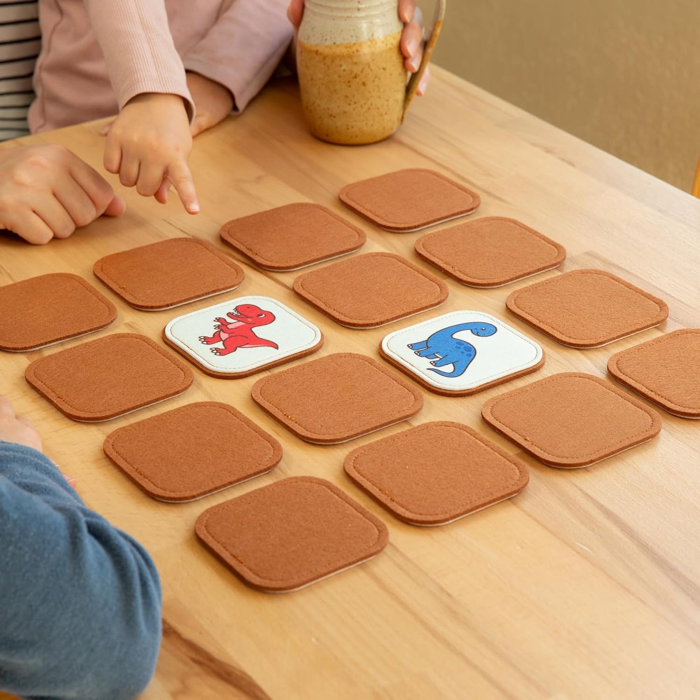 Felt Matching Game for Ages 2–4 – Soft and Safe for Ages 1+ – Montessori Memory Game – Sensory Flash Cards – Best Educational Gift for Ages 1–3 - Woodland Animal Theme