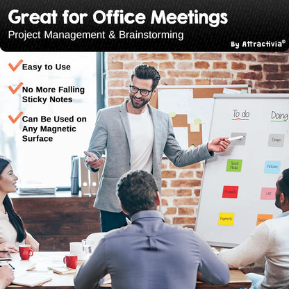 Attractivia Dry Erase Magnetic Labels 7.3 x 5.6 in, Dry Erase Magnets, 20-Pack, White Erasable Write-On All-Purpose Labels, for Office, Education, Home, Whiteboard