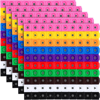 Libima 500 Pieces Math Cubes Set Learning Linking Manipulative Educational Cube Stem Connecting Cube Number Counting Cubes Blocks