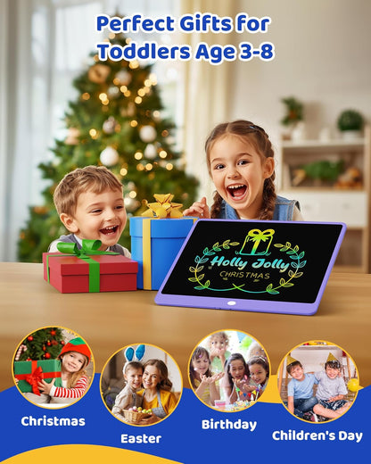 KOKODI LCD Writing Tablet 8.5-Inch Colorful Doodle Board, Electronic Drawing Tablet Drawing Pad for Kids, Educational and Learning Kids Toys Gifts for 3 4 5 6 7 8 Year Old Boys and Girls(Blue)
