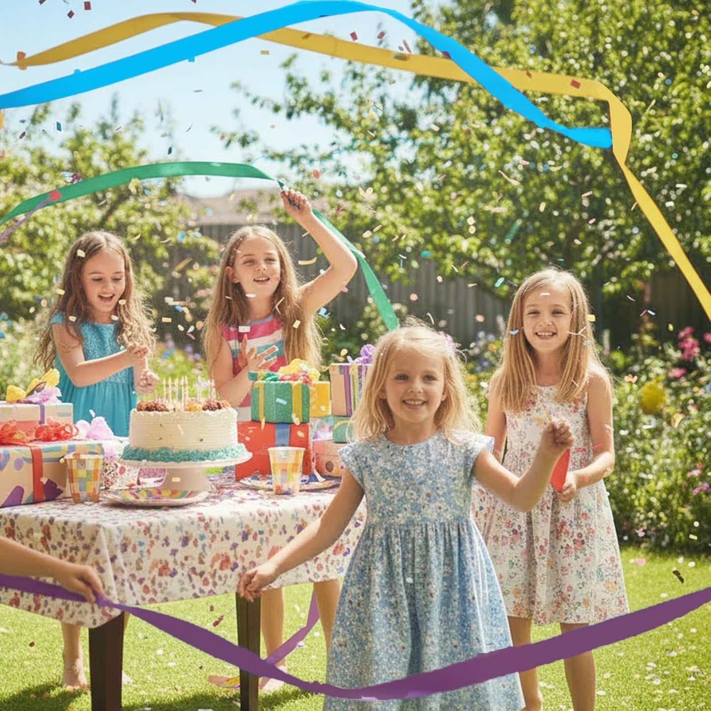 YGEOMER Ribbon Wands, 12pcs Rainbow Gymnastics Ribbons for Kids, Twirling Dance Sticks for Artistic Dancing, Talent Shows & Birthday Party Props