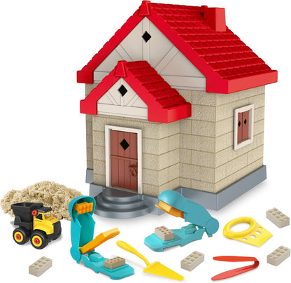SIGHTEEDA Moldable Play Sand Kit for Kids 3-8 Years | 1.7 lbs Sensory Sand with 6 Tools & Molds | Mess-Free Indoor Sandbox Toys, STEM Learning Activities, Easy Clean Up