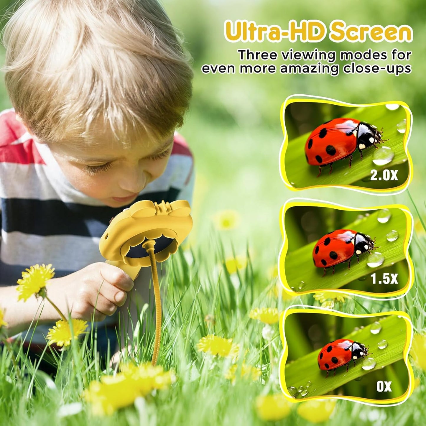 Borescope Camera for Kids - STEM Science Educational Toy for 4-12 Years Old Boys & Girls | Birthday Gift for Outdoor Adventures & Nature Discovery (Green)