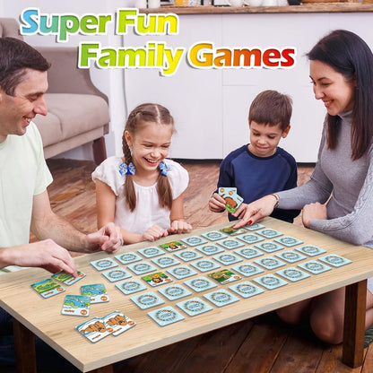 Aizweb CVC Word Match Game - 60 Pc Toddler Card Games for Kids Ages 3-6, Phonics Flash Cards for Preschool & Kindergarten Learning Activities, Educational Toys for Home School Supplies