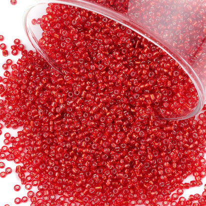 10100 Pcs Size 11/0 Glass Seed Beads, 2 mm Dark Green Small Mini Spacer Loose Pony Beads for Jewelry Making and DIY Crafts - Colors A