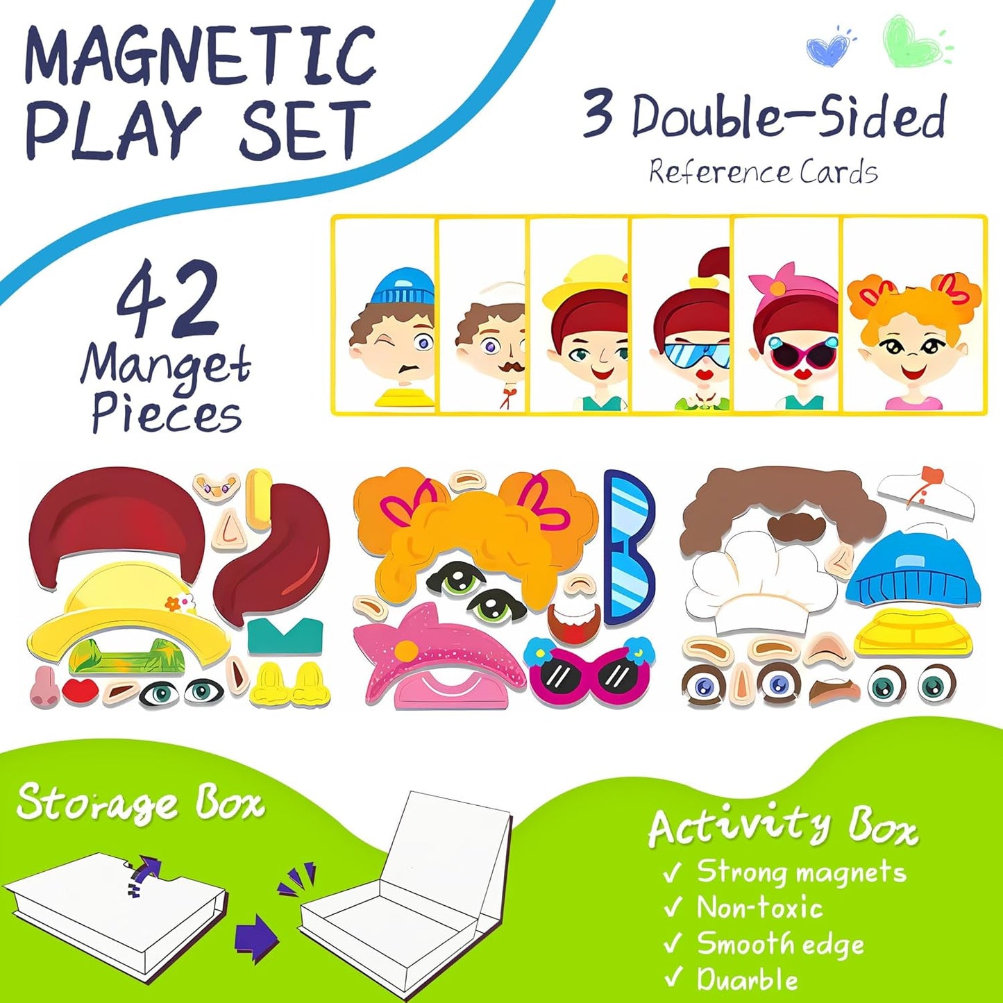 Marble Run for Kids, Vertical Magnetic Marble Maze Track with Doodle Board & Residue-Free Nano-Adhesive, STEM Explorers Brain Teaser Toy for Boys Girls Ages 3-12, Creative Thinking Games Gifts