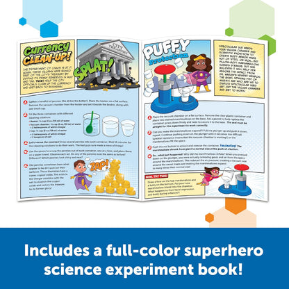 Learning Resources STEM Explorers Superhero Science!, Critical Thinking, Experiments for Kids, Magnets for Boys and Girls, Ages 6+,21 Pieces