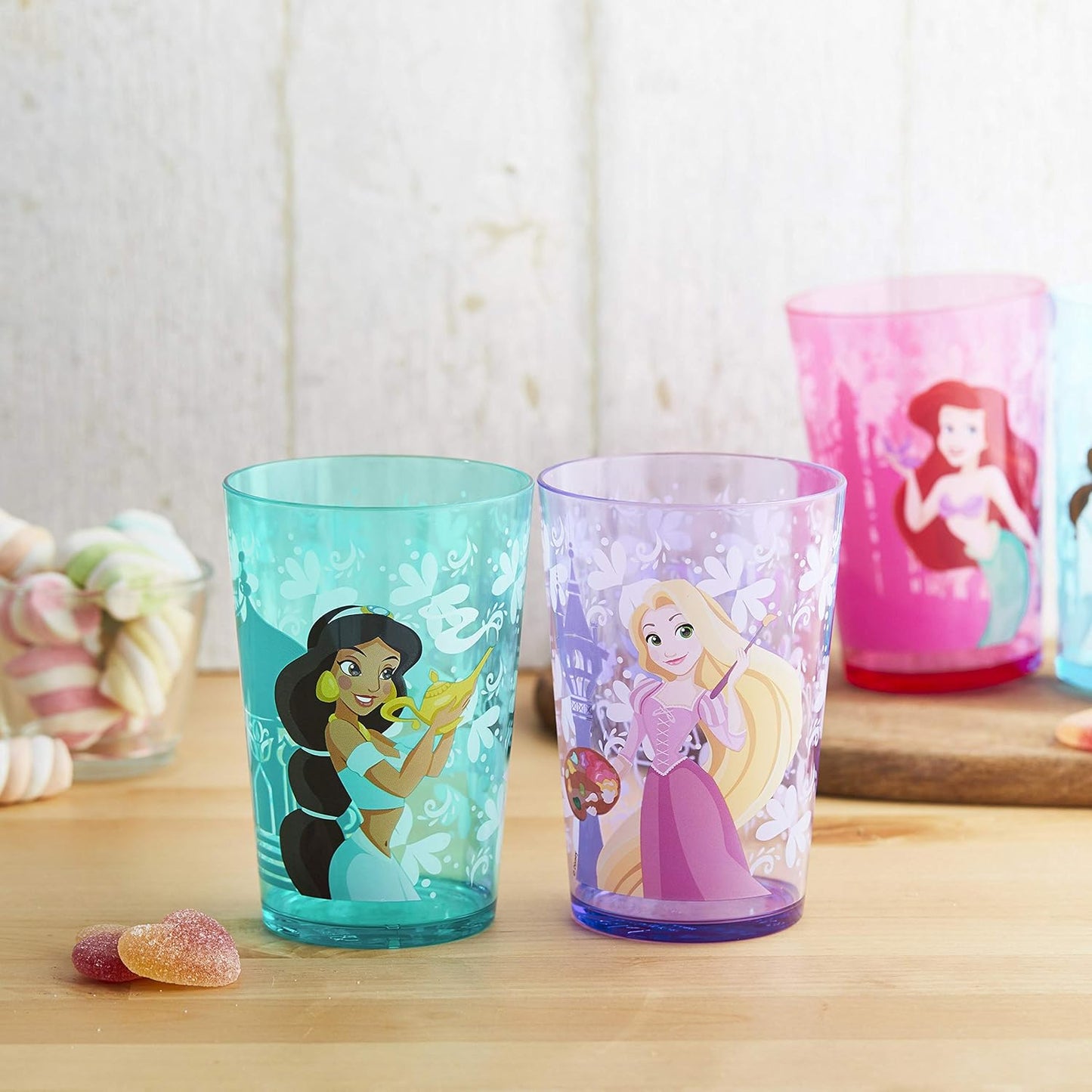 Zak Designs 14.5oz Disney Frozen 2 Nesting Tumbler Set Includes Durable Plastic Cups, Fun Drinkware is Perfect for Kids, 4pk (14.5oz, Anna & Elsa & Olaf)