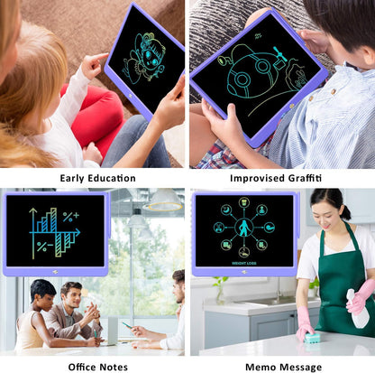 FLUESTON LCD Writing Tablet for Kids, 10 Inch Doodle Board, Colorful Drawing Pad for Toddler, Educational Travel Toy Gifts for 3-8 Year Old Girls Boys, Erase Lock Writing Board