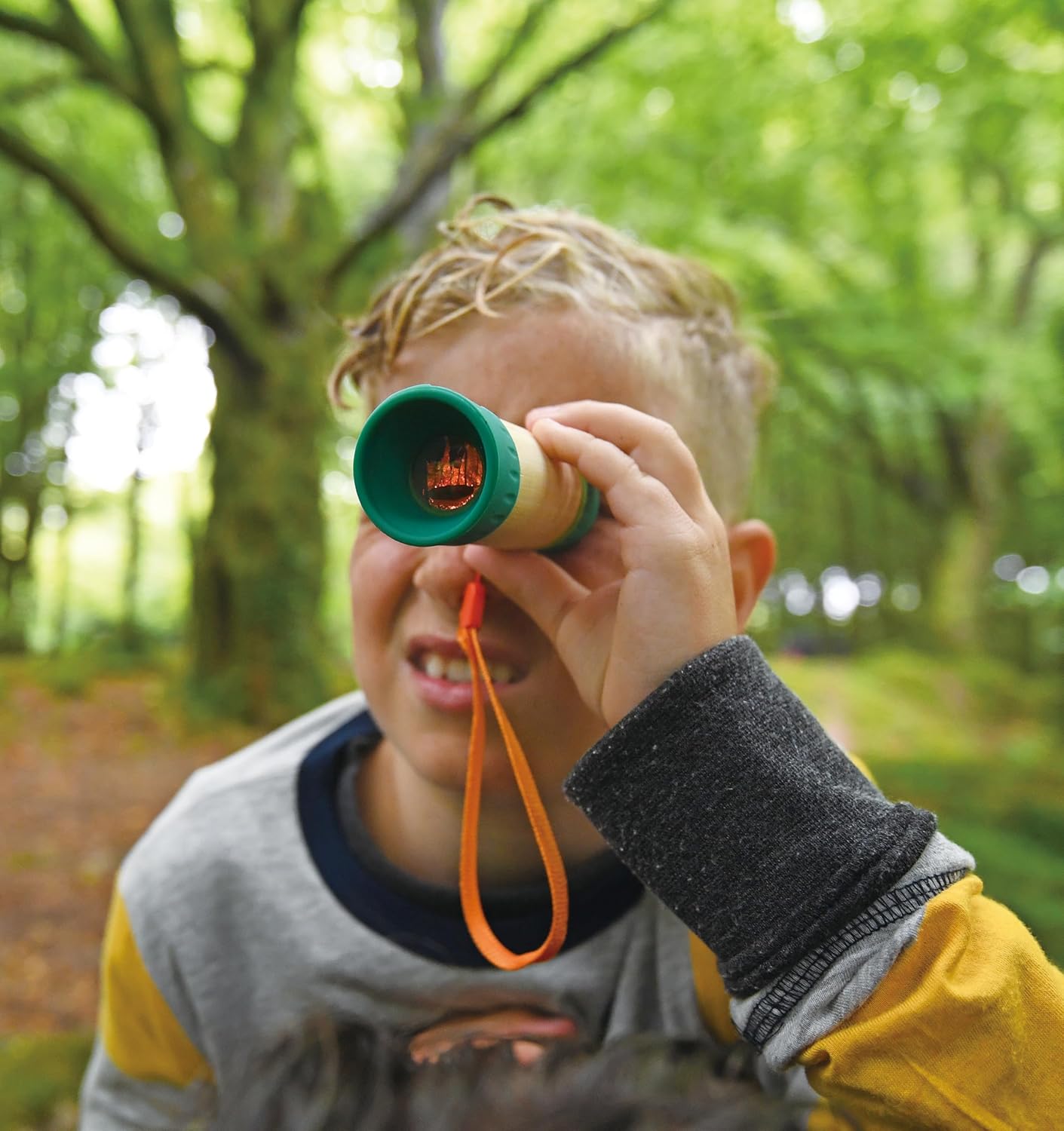 Hape Adjustable Telescope| Bamboo Spy Gear for Kids with 8X Magnification