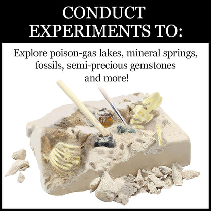 Wild Environmental Science Wonders of the Earth - Science Kit for Ages 8+ - Excavate Fossils, Test Minerals, Create an Erupting Volcano and More!