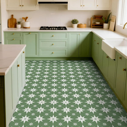 Peel and Stick Floor Tiles, Vinyl Flooring Waterproof for Bathroom Kitchen Bedrooms Living Room Fireplace Wall RV (10, White, 11.8" x 11.8")
