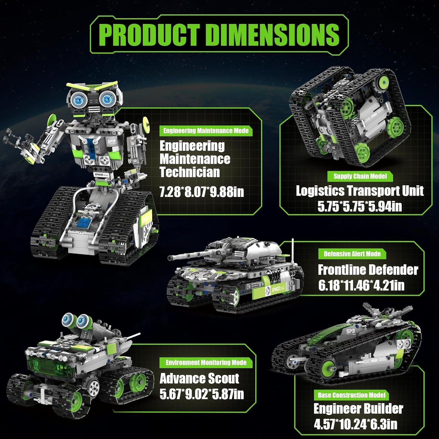 HPROMOT STEM Robot Building Sets for Kids Ages 8-16, 5-in-1 Remote Control and APP Robot Toys, 757 Pcs DIY Building Science Educational Kit, Building Block Birthday Present for Teen Boys and Girls