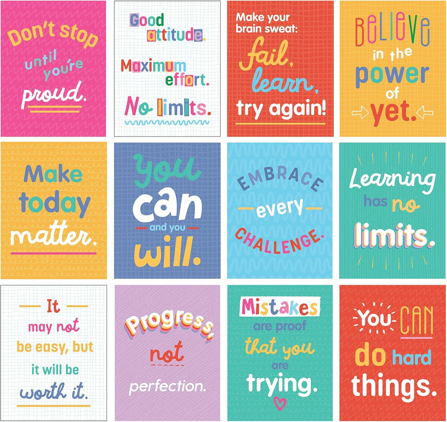 Carson Dellosa 14-Piece Mathematics Strategy Posters, 8.5" x 11" Wall Art Ten Frame, Counting, Number Line, Math Manipulatives, Facts, and More Strategies, Classroom Decor and Teacher Supplies