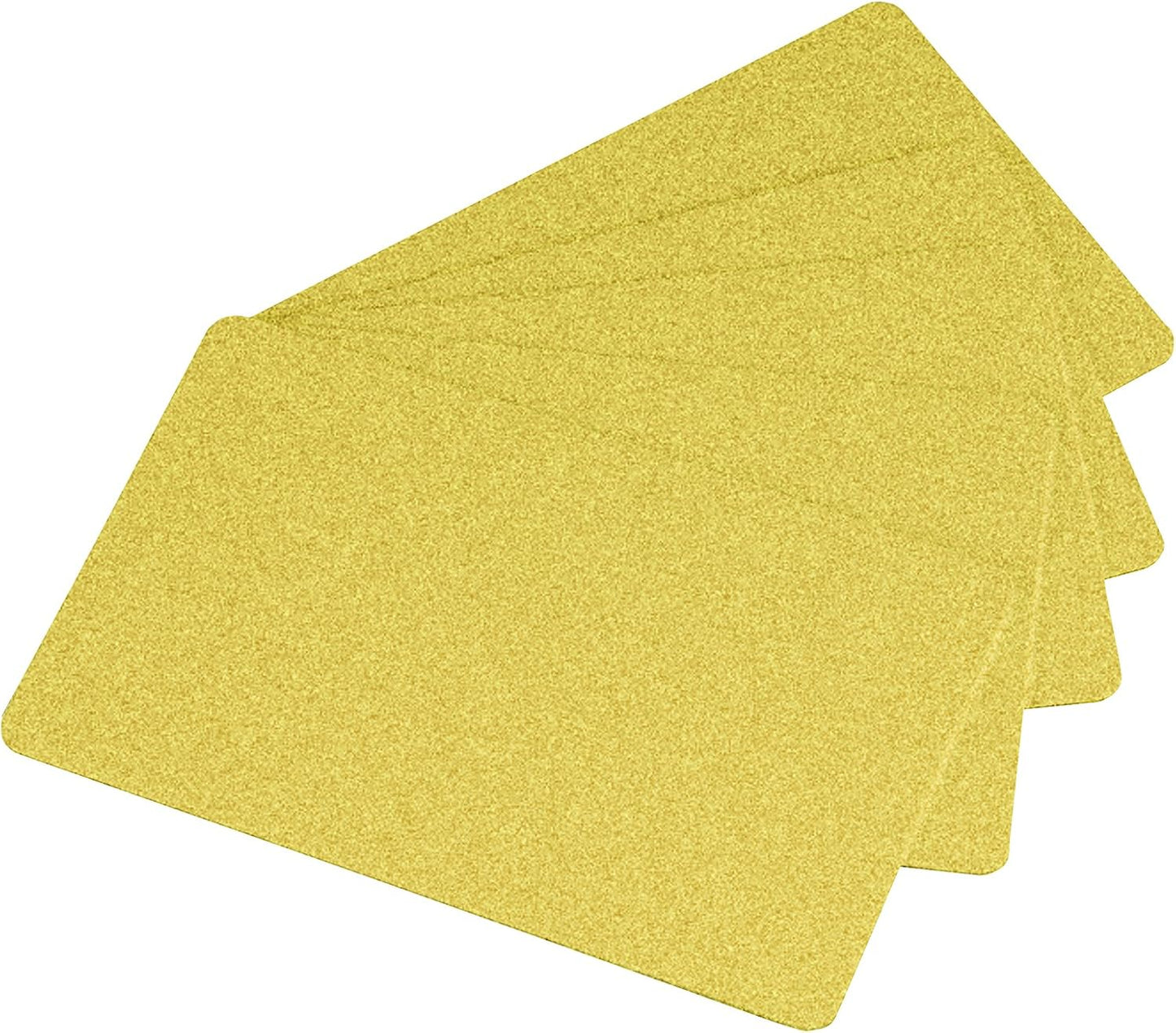 Pack of 100 Premium Yellow Gold CR80 PVC Cards | 30 mil by easyIDea