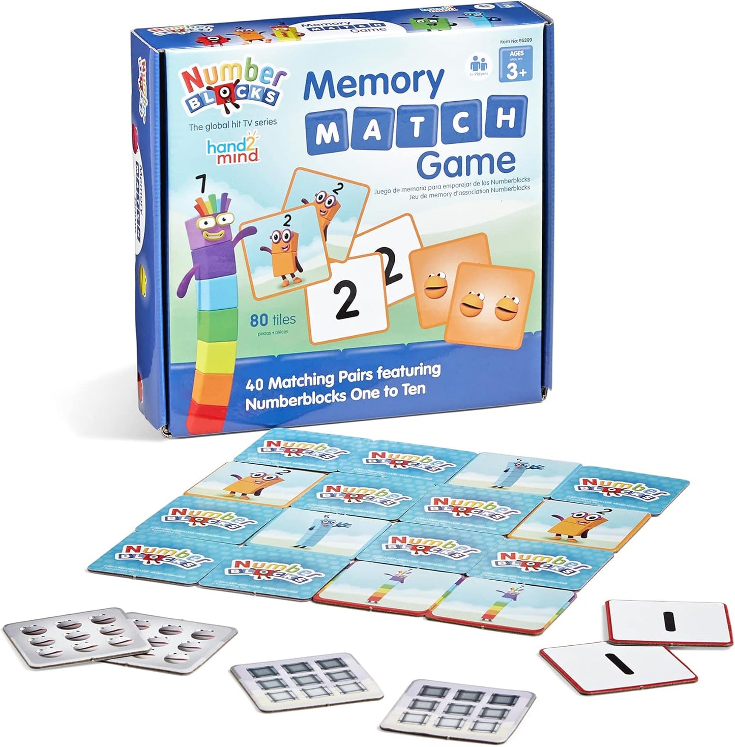 hand2mind Numberblocks Memory Match Game, Matching Card Game, Numbers for Toddlers, Kindergarten Math Toys, Counting Toys, Preschool Learning Activities, Kids Birthday Gift, Easter Basket Stuffers