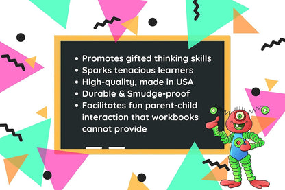 TestingMom.com Gifted Learning Flash Cards Bundle - Educational Flash Cards for 6-8 Years - Knowledge, Spatial Concepts, Following Directions and Math Flash Cards for Grade 1-2 CogAT, OLSAT, NNAT