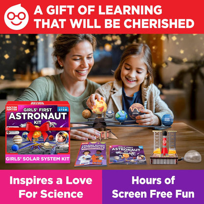 Doctor Jupiter My First Astronaut Kit, Solar System Project Kit for Kids, STEM Space Toys for 5-6-7-8-9-10 Year Old Boys & Girls | 4 in 1 Learning & Educational Toy