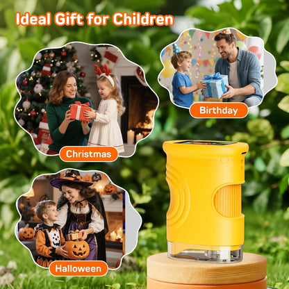 1000X Digital Handheld Microscope for Kids with 2.0" IPS Screen, Outdoor Toys Portable STEM Science Lab Gifts, Rechargeable Pocket Microscope Educational Toy for Boys & Girls Age 4-6 8-12, Orange