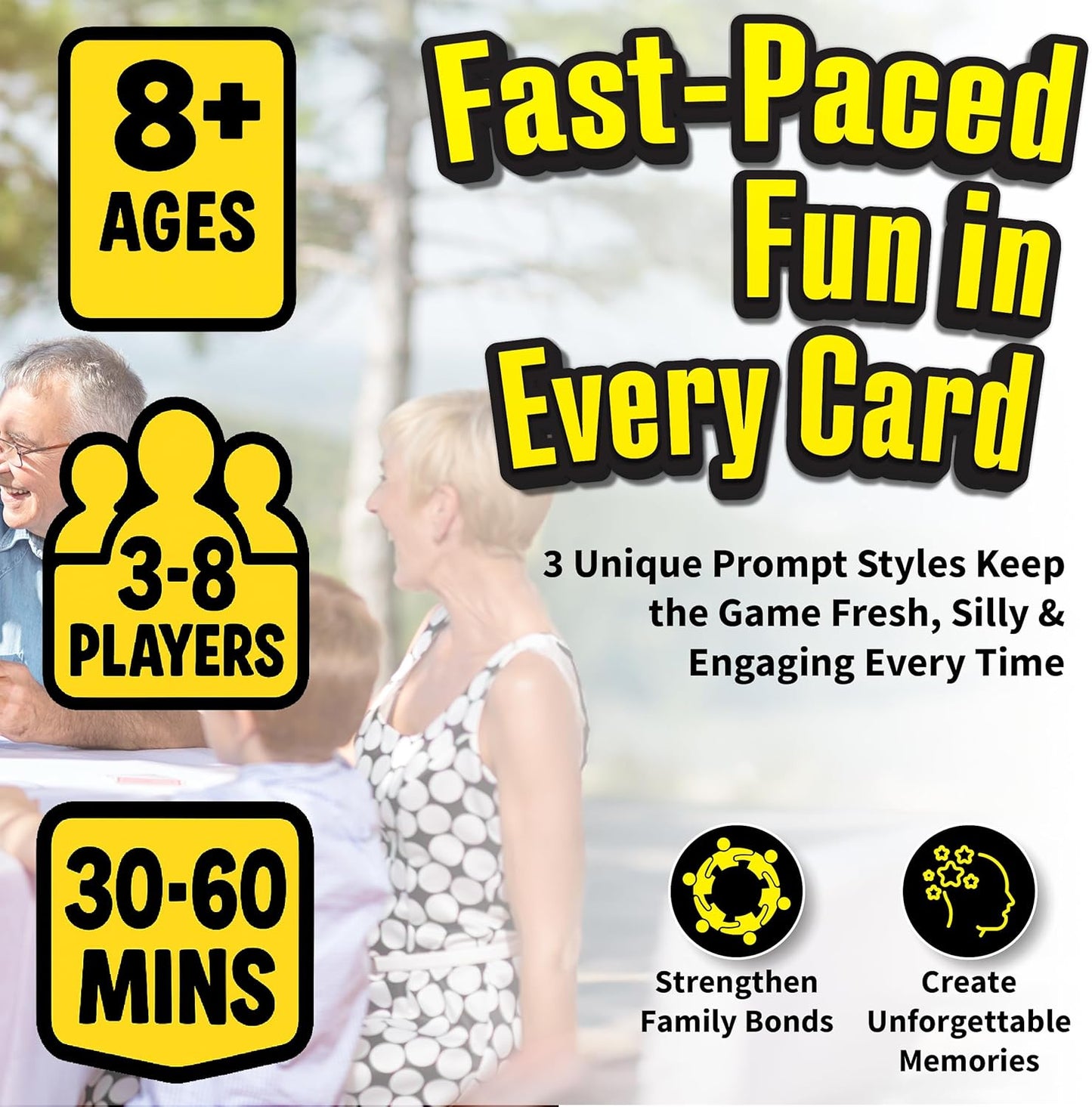Family Bonding Game Filled with Conversation Starters - Fun Family Games for Kids & Adults - Family Activities - Family Games for Game Night - Guessing Games - Ages 8+, 3-8 Players, 30 Mins