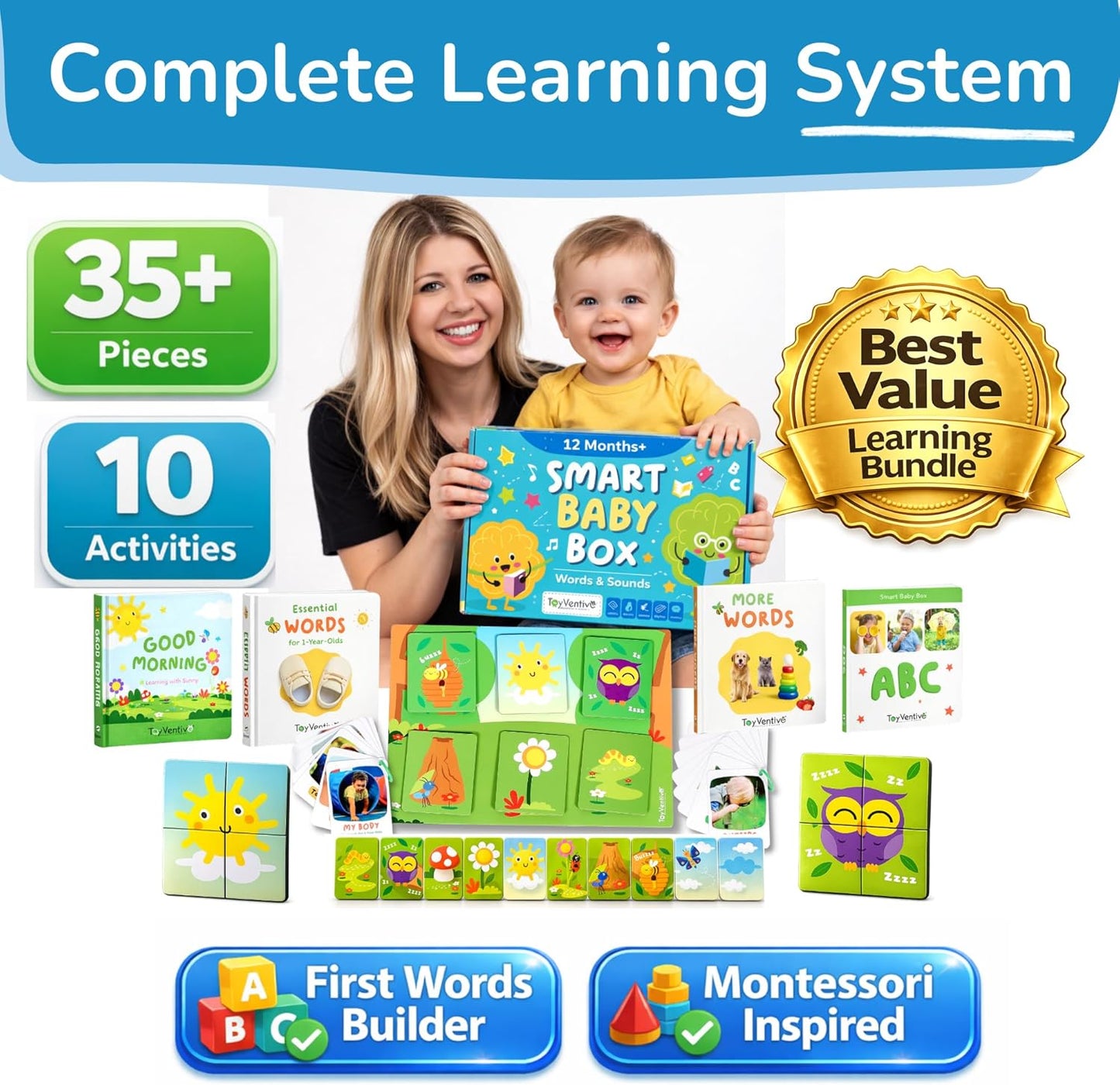 Baby,Toddler Learning Activities,Board Books,Flash Cards,and Toys for Infant Girls & Toddlers Ages 0-6,8,12,15,18M+,24 Months olds, Birthday Girl Gifts for Age 1+,2 Year Old