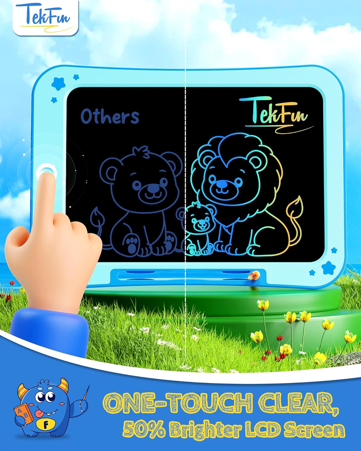 Birthday Gifts for Kids, 10inch LCD Writing Tablet Doodle Board, Mess Free Coloring Drawing Pad,Toddler Travel Toys, 3 4 5 6 7 8 Year Old Girl Birthday Gift, Christmas Easter Toys