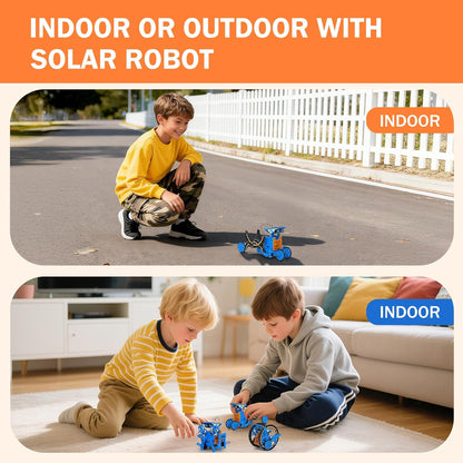AESGOGO STEM Projects for Kids Ages 8-12, Solar Robot Science Building Kits, Birthday Gifts for 8 9 10 11 12-16 Year Old Boys Girls Teens, Robotics Powered by Sun or Battery(Not Include).