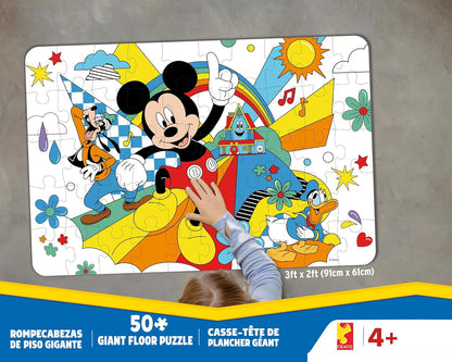 Buffalo Games - 50 piece Giant Floor Puzzle - Disney Clubhouse - Educational Puzzles for Kids Ages 4 and up - Large Pieces - 2 feet x 3 feet