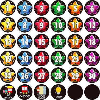SICOHOME Number Spot Markers Stickers - 36Pcs Line up Spots for Classroom Floor Number Stickers for Classroom Line up Dots Numbers Floor Numbers Back to School Kindergarten Preschool Supplies