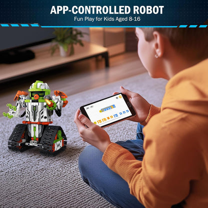 STEM Robot Building Kit with Remote Control for Boys Age 6-13, Coding Robotic Technic Toys Birthday Gifts for Kids, 5 in 1 Science Kit Robotic Models with 539 Pieces