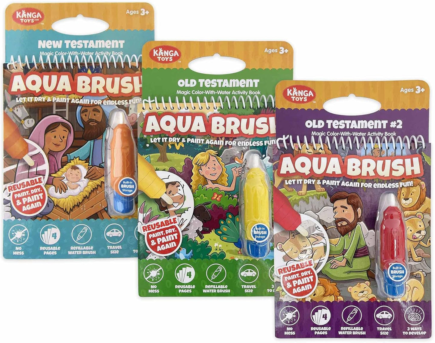 Water Reveal Coloring Scripture Book for Kids Ages 3+. New Testament Bible Stories: Preschool, Elementary, Primary, Christian, Religion