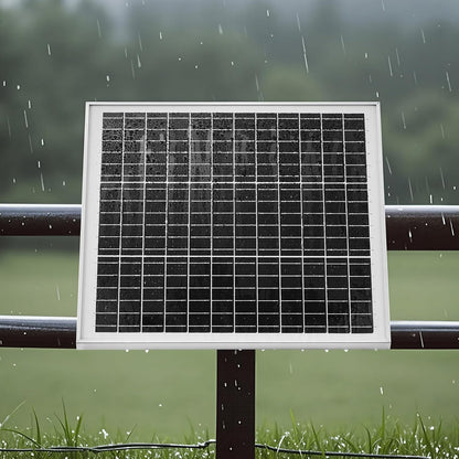VEVOR 20W 12V Solar Panel Battery Charger, Solar Battery Trickle Charger Maintainer with Built-in Controller & 0-60° Adjustable Pole Mount Bracket, IP67 for Gate Fence Farm Lawn (Fit 1.5" - 3" Poles)