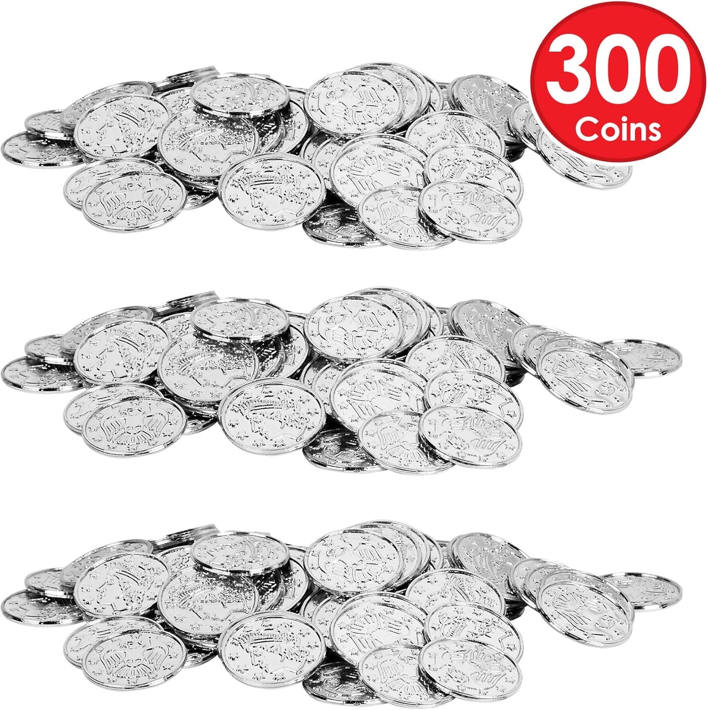 Beistle 200 Piece Embossed Plastic Coins For Pirate Treasure Chest Favors, Casino Theme Decorations