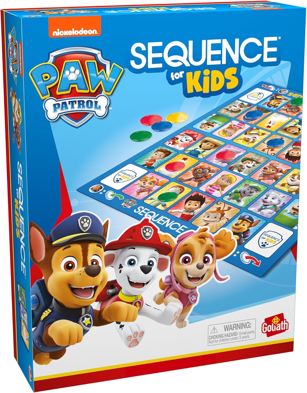 Paw Patrol Sequence for Kids | Easy to Play Matching Game of 4-in-A-Row Featuring Paw Patrol Characters | 2-4 Players, Ages 3+