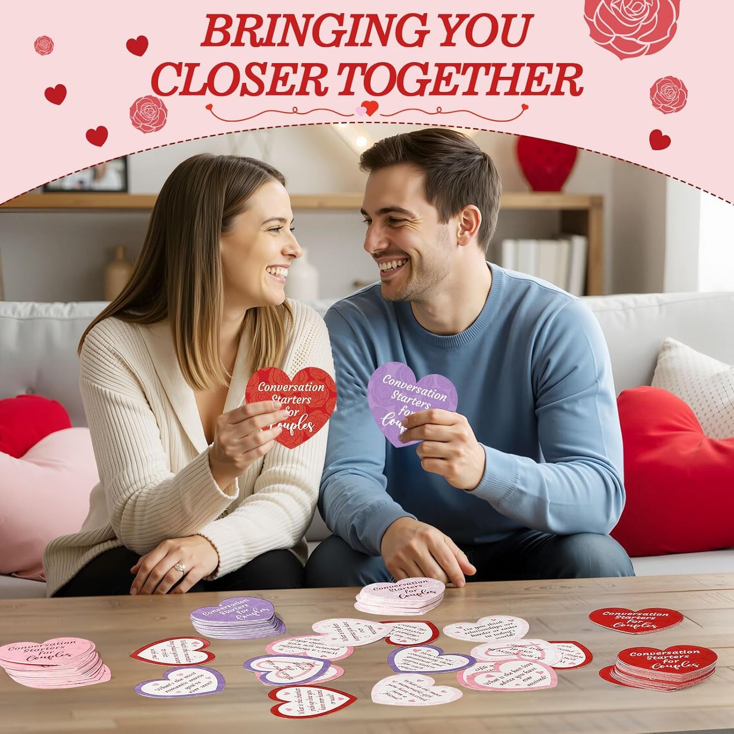 Pasimy 100 Pcs Family Conversation Cards Bulk Kids Question Card Games Fun Conversation Starters Cards Game for Kid Adult Family Road Trips Build Parent Child Relationship