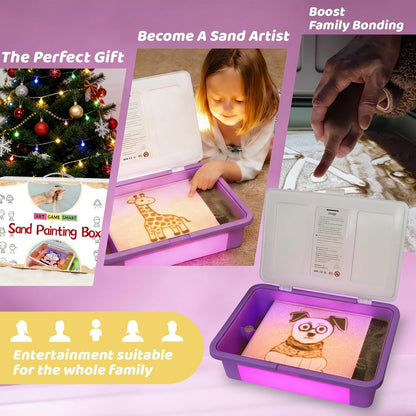 ColorWeaveArt Play Sand Art Box Toys Luminous Sand Painting Gifts for Girls Ages 4, 5, 6, 7, 8, 9,10,11,12 +Year Old, 4-12 Years Old Birthday Toy Gift for Girls Boys Party Sensory Bins