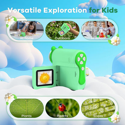 Hideal HP60 IPS Microscope for Kids: [Auto On & Off] [3-in-1] 2" Portable Handheld Microscope Miniscope, Pocket Mini Scope Educational Science Kit, Christmas Birthday Gifts for Kids, PC View, Blue
