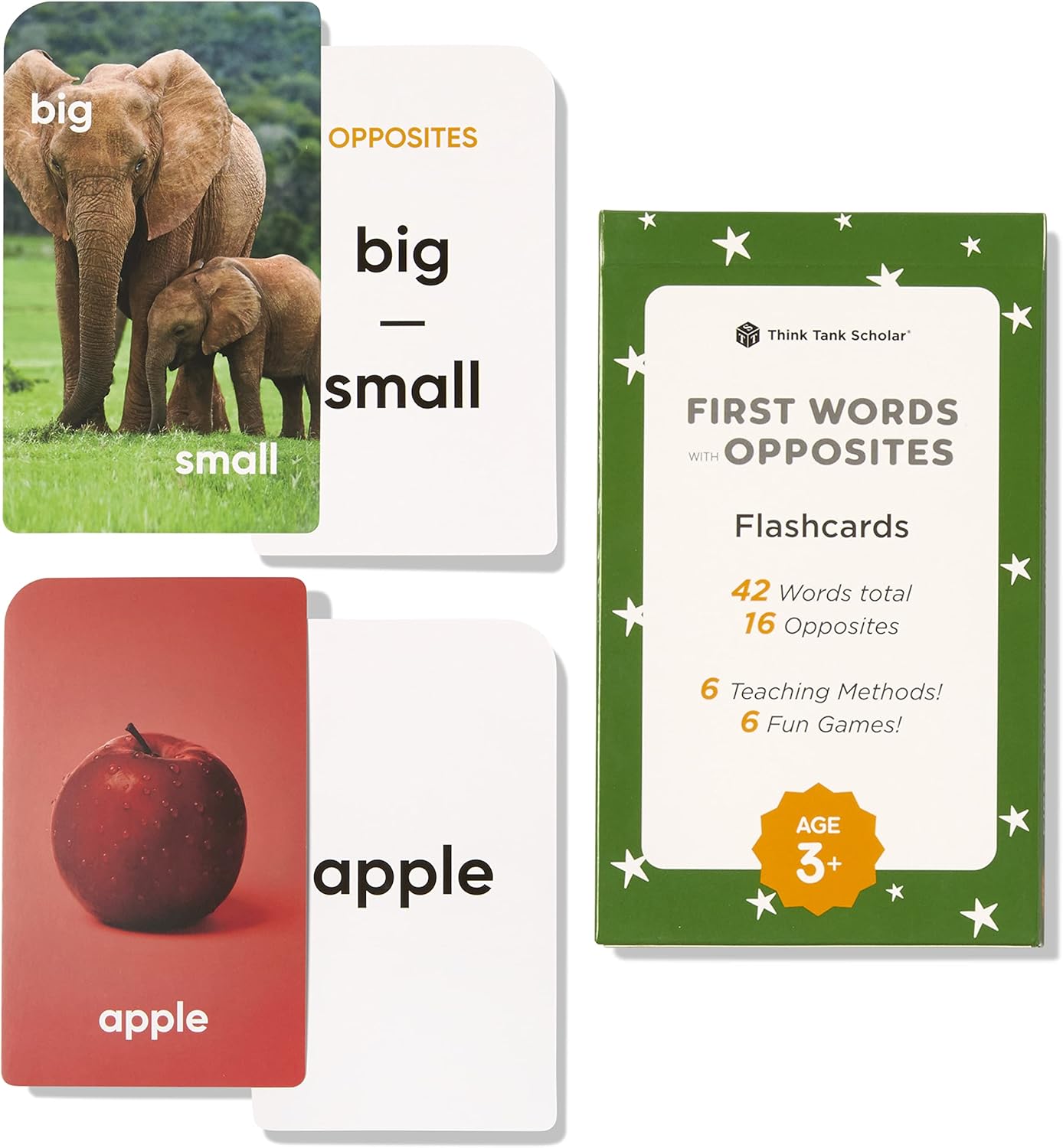Award-Winning Flash Cards for Preschool & Kindergarten – 5-Deck Set, 180 Jumbo Cards – Learn Alphabet, Numbers, Colors, Shapes, First Words, Opposites & Rhyming – for Kids Ages 2–5