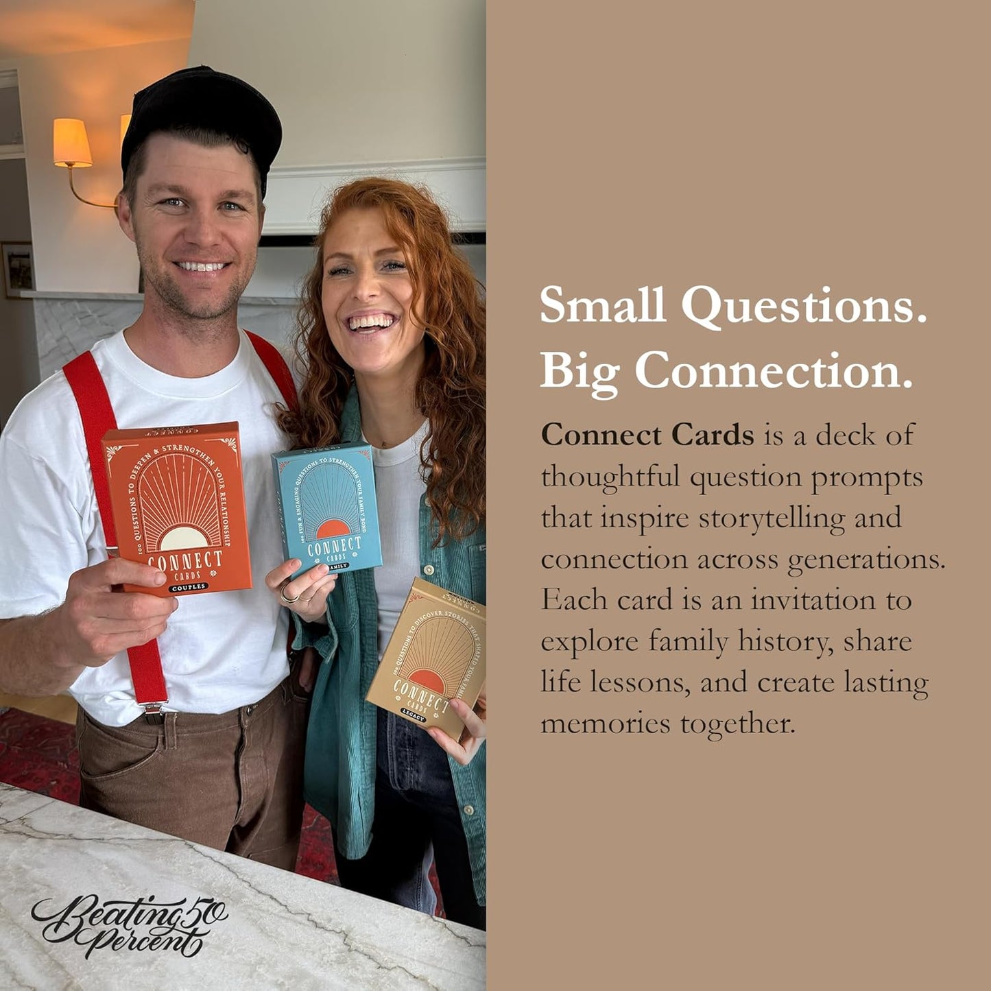 Connect Cards Family Edition - 100 Family Conversation Cards for Kids and Parents to Spark Deeper Connections & Meaningful Moments - Conversation Starters at Home, Dinner, or Travel
