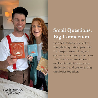Connect Cards Family Edition - 100 Family Conversation Cards for Kids and Parents to Spark Deeper Connections & Meaningful Moments - Conversation Starters at Home, Dinner, or Travel