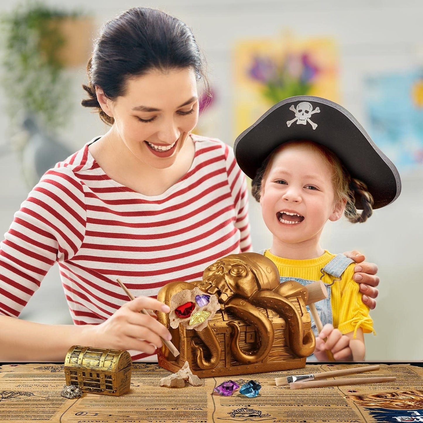 Dinosaur Egg Dig Kit, Unearth a Jumbo Dino Egg with 12 Unique Large Surprise Dinosaur Toys, Ideal Educational STEM Toys and Gifts for Kids Aged 5-7, Suitable for Party and Easter