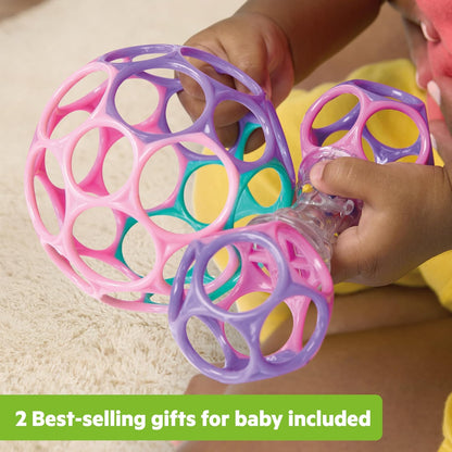 Bright Starts Soothers & Shakers 7pc Gift Set - BPA-Free Baby Rattles, Teethers and Stroller Toys, Unisex, Newborn+