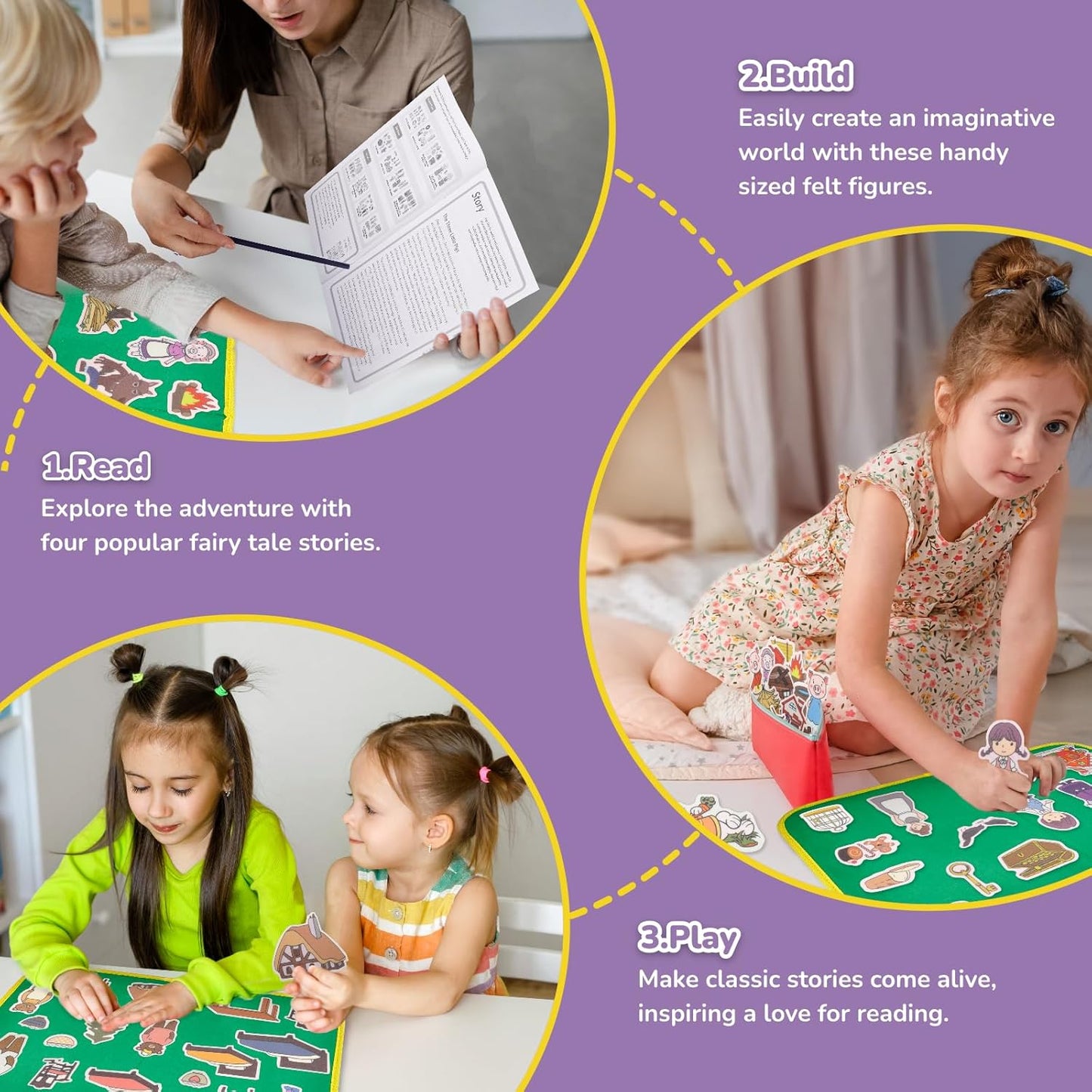 CHEFAN 12 Pack Felt Board Bible Stories Pieces,Flannel Board Stories for Preschool Activities Included a Felt Bag