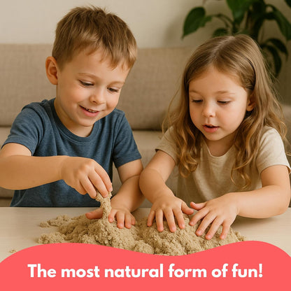 ChildGen Magic Sand, 2lbs Natural Sea Sand in Resealable Bag, Non-Toxic Play Sand for Kids, Soft, Moldable, Mess-Free Sensory Play (Green)