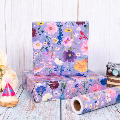 Dtiafu Reversible Building Blocks Wrapping paper Roll for Kids Boys Girls - Boys Birthday Bricks Design Gift Wrap Sheets for Baby Shower Party Craft Supplies(Total 28.5sq.ft)