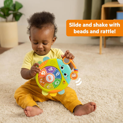 Bright Starts Lights and Colors Driver Toy Steering Wheel with Car Sounds for Pretend Play - Green, 6 Months and up