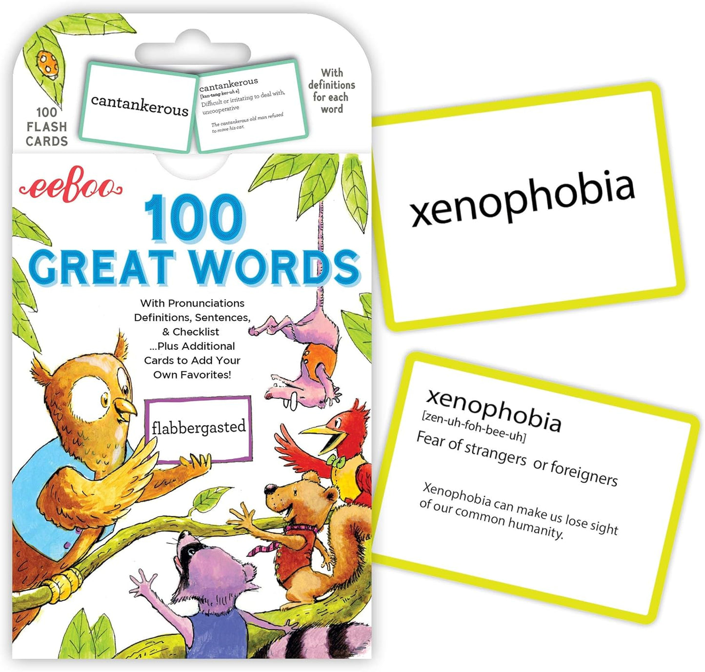 eeBoo: French Vocabulary Flash Cards, Learn French, Imaginative Problem Solving, Educational Games that Cultivates Conversation, Socialization, and Skill-Building, Perfect for Ages 4 and up