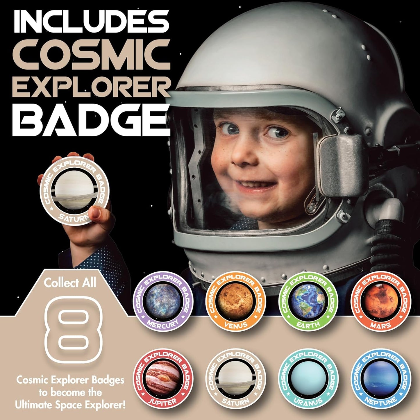 Cosmic Dig Kit by Big Discoveries - Explore The Planets of The Solar System with Gem & Fossil Excavation Kits for Kids | STEM Toy Science Dig Kits with Gemstones for Boys and Girls