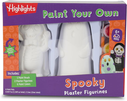 Highlights Paint Your Own Plaster Figurine & Activity Kits – DIY Art Sets with Figurines, Paints, Brush & Bonus Activities – Multiple Themes – Ages 6+