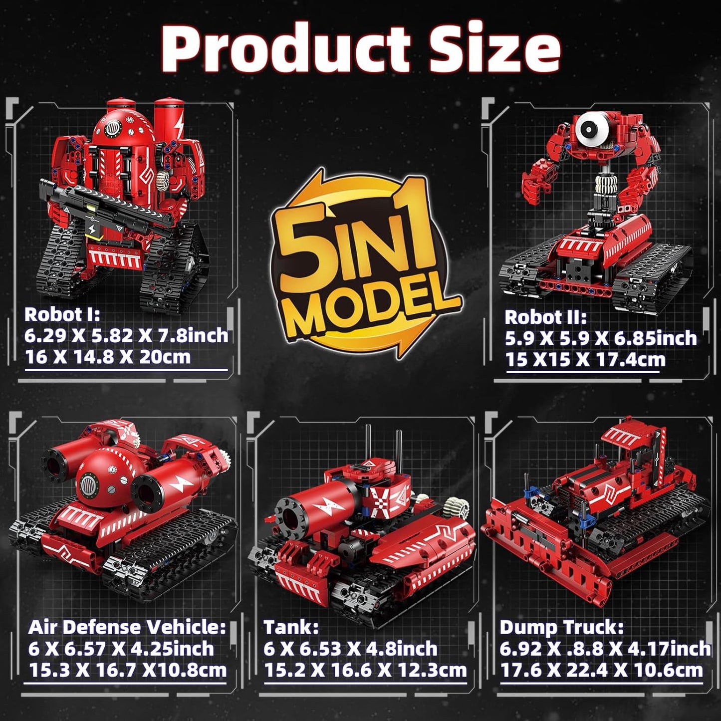 STEM Robot for Kids Ages 8-14, 5-in-1 Remote Control and APP Programmable Robot Toys - 720 Pcs DIY Building Science Educational Kit, Building Block Birthday Present for Teen Boys Girls